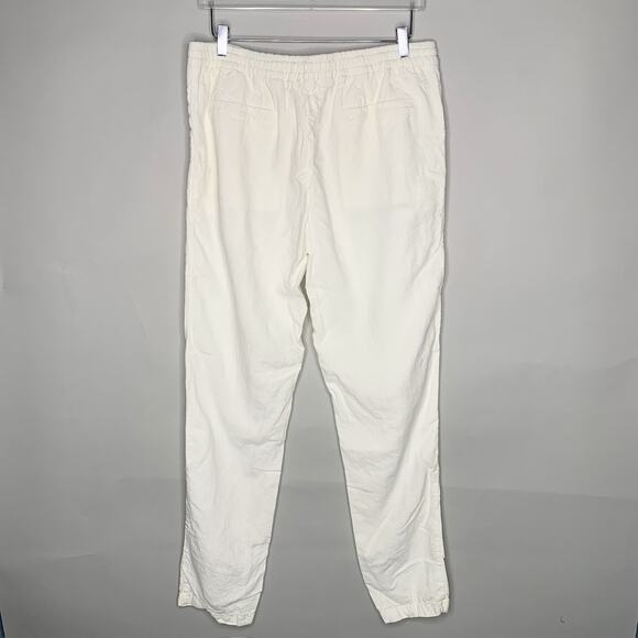 Lardini XXL Mens Ivory Pull On Drawstring Waist Pants Resort Travel Cotton - Picture 2 of 10